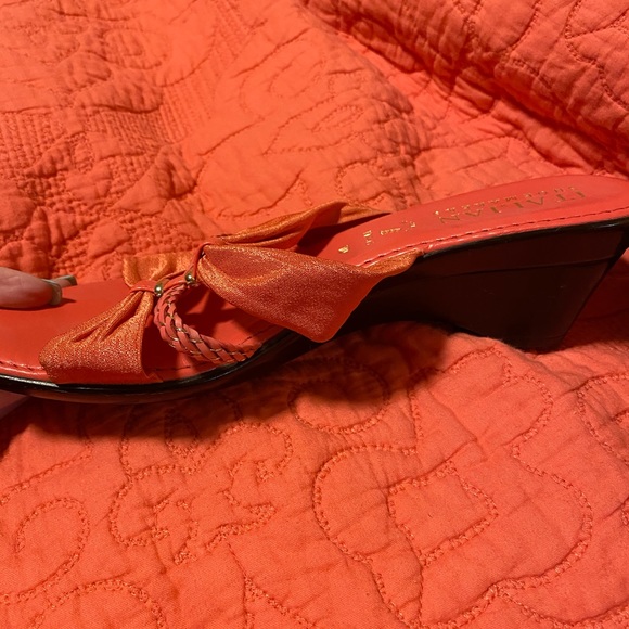 Italian shoemaker orange small heel - Picture 4 of 4